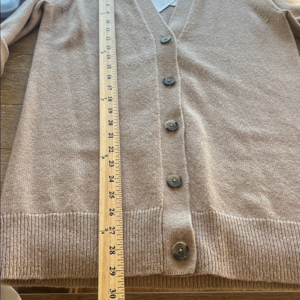 REISS KELIS CASHMERE BLEND CAMEL CARDIGAN BUTTON-DOWN CHIC STYLISH NWT size XS - Picture 8 of 9